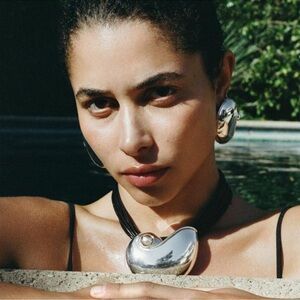 ZARA SNAIL SHELL EARRINGS Silver Tone NWT